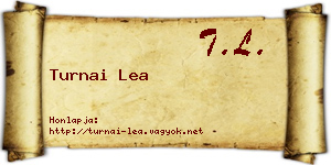Turnai Lea névjegykártya